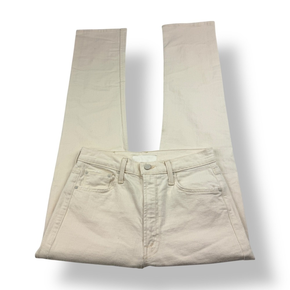MOTHER High Waisted Rider‎ Skimp Jeans Natural ACT Wash Size 28x31